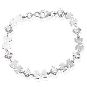 SWAROVSKI Zirconia MOM Sterling Silver Bracelet